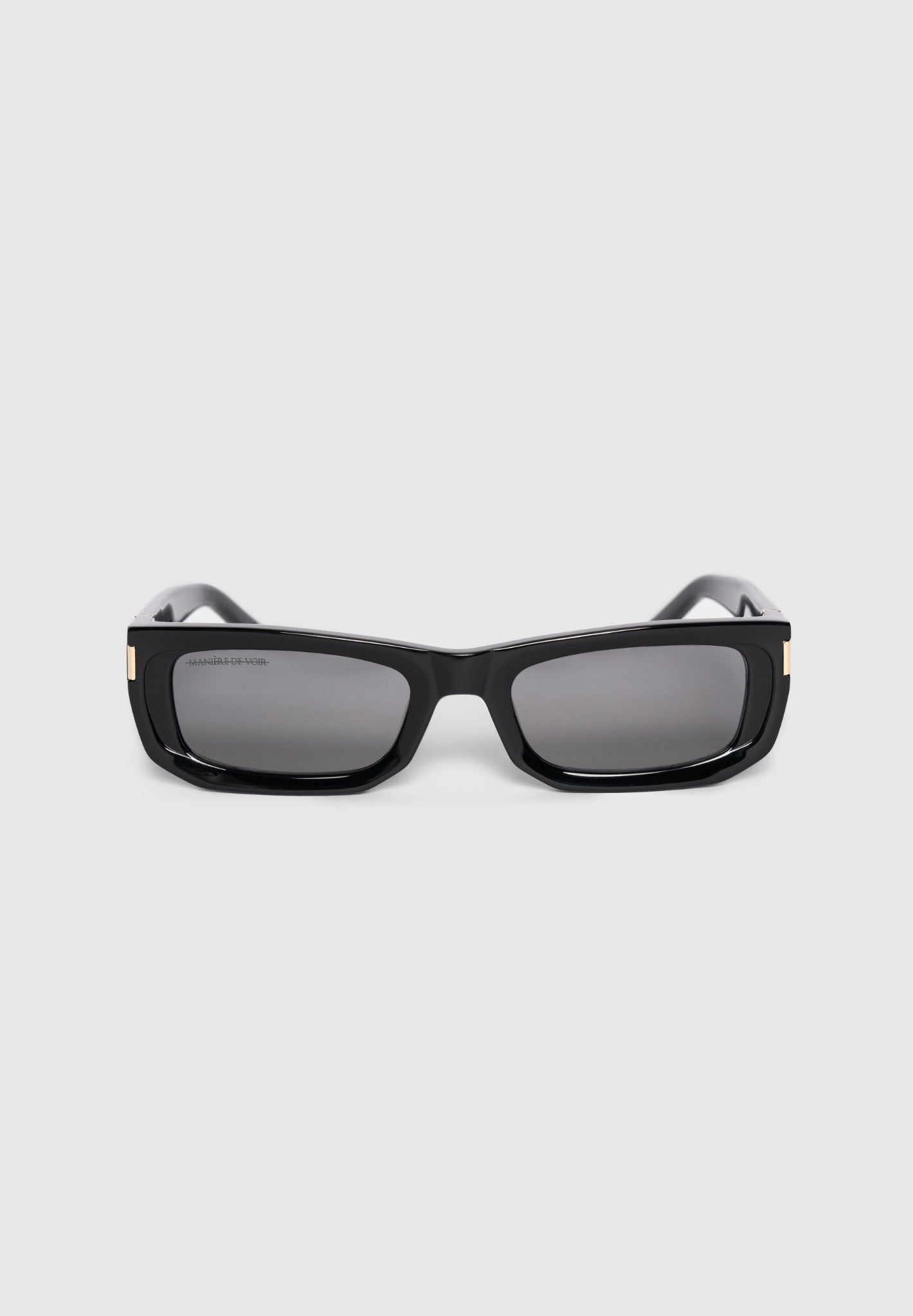 Milan - Curved-Frame Sunglasses - Black