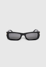 Milan - Curved-Frame Sunglasses - Black