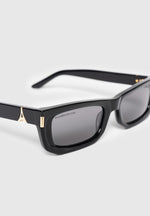 Milan - Curved-Frame Sunglasses - Black