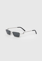 Kai - Rectangular Frameless Sunglasses - Silver