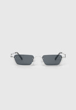 Kai - Rectangular Frameless Sunglasses - Silver