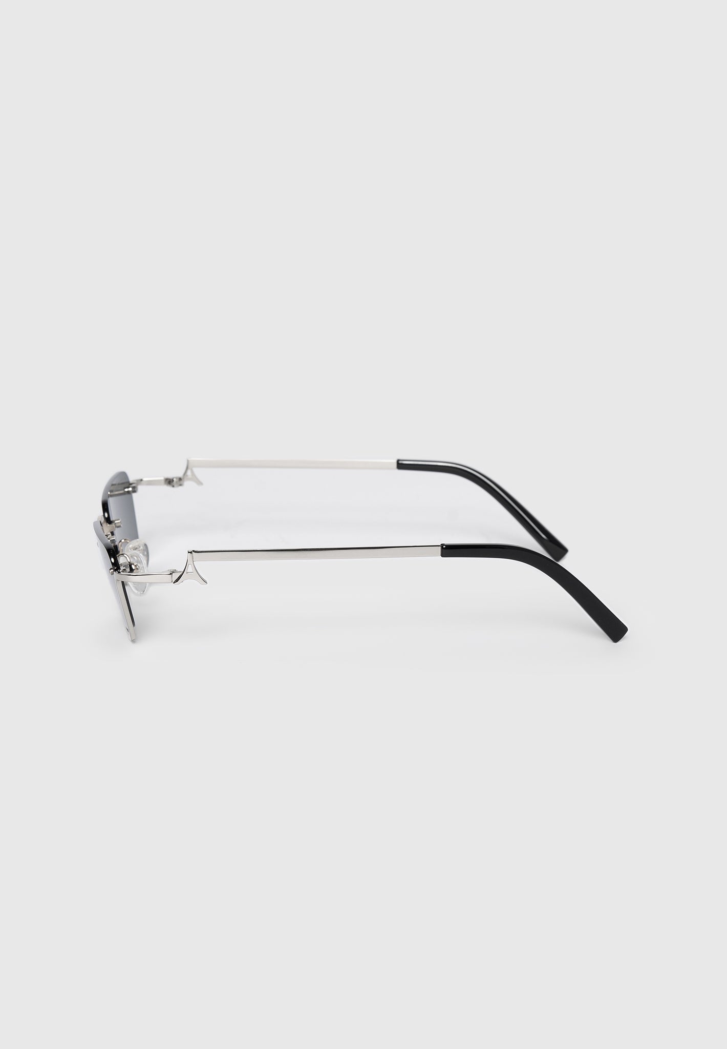 Kai - Rectangular Frameless Sunglasses - Silver