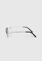 Kai - Rectangular Frameless Sunglasses - Silver