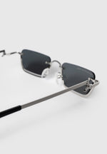 Kai - Rectangular Frameless Sunglasses - Silver