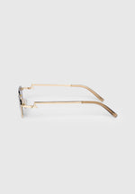 Kai - Rectangular Frameless Sunglasses - Gold