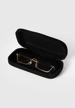 Kai - Rectangular Frameless Sunglasses - Gold