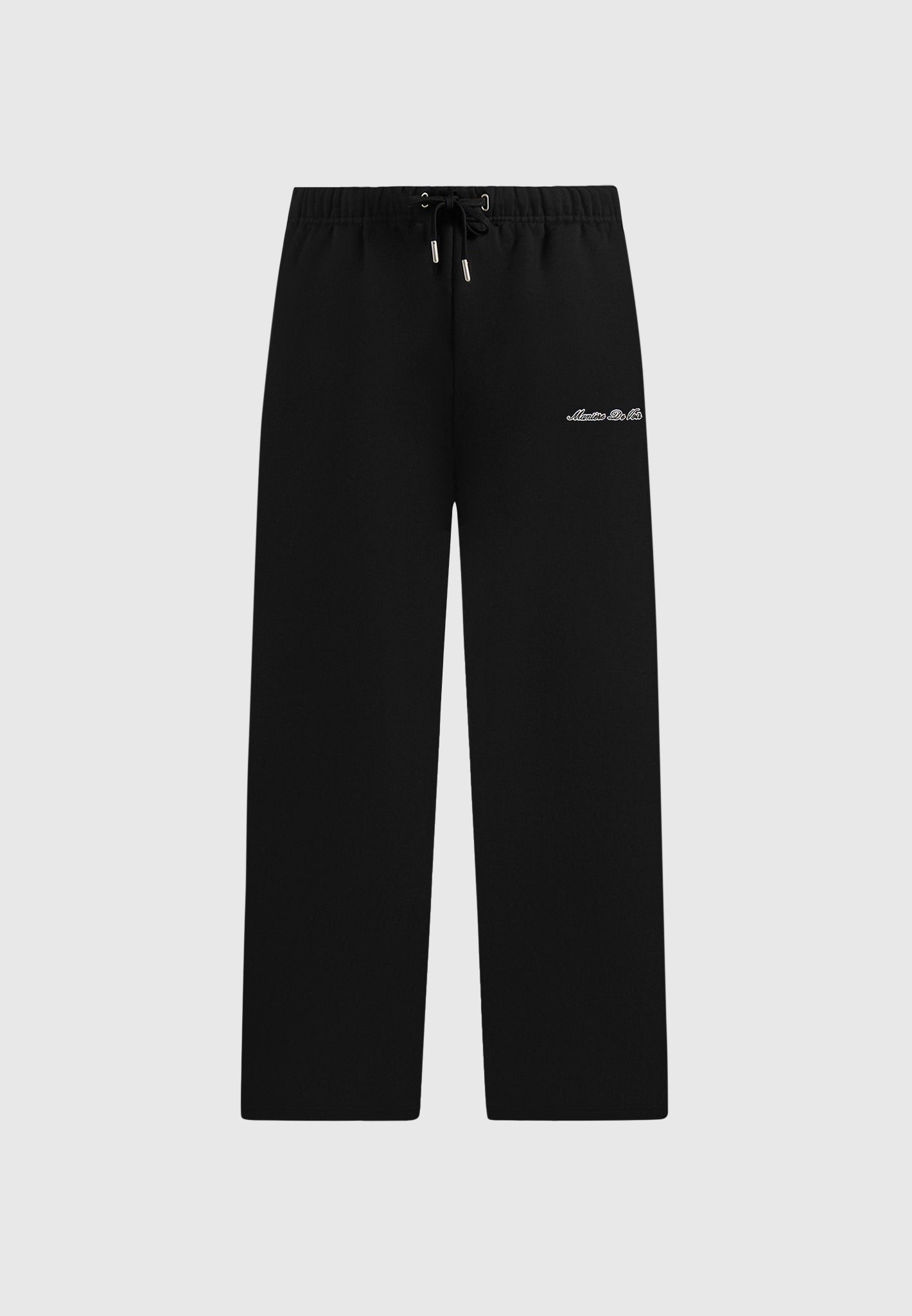JS003 - Unisex Signature Wide Leg Joggers - Black