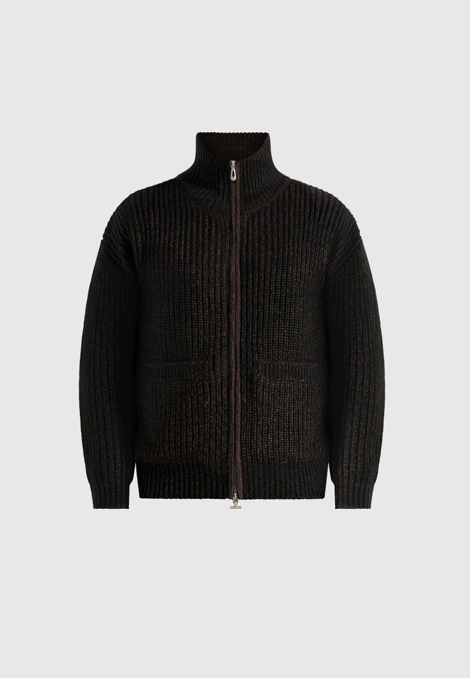 jamie-unisex-speckled-zip-through-jacket-black