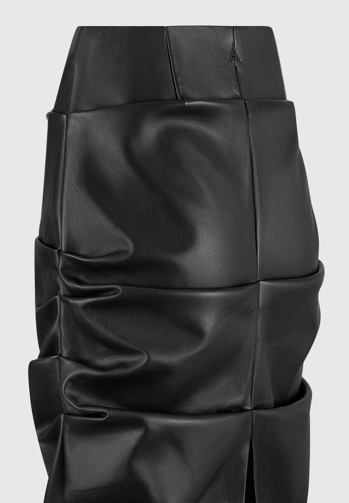 tacked-leather-midaxi-skirt-black