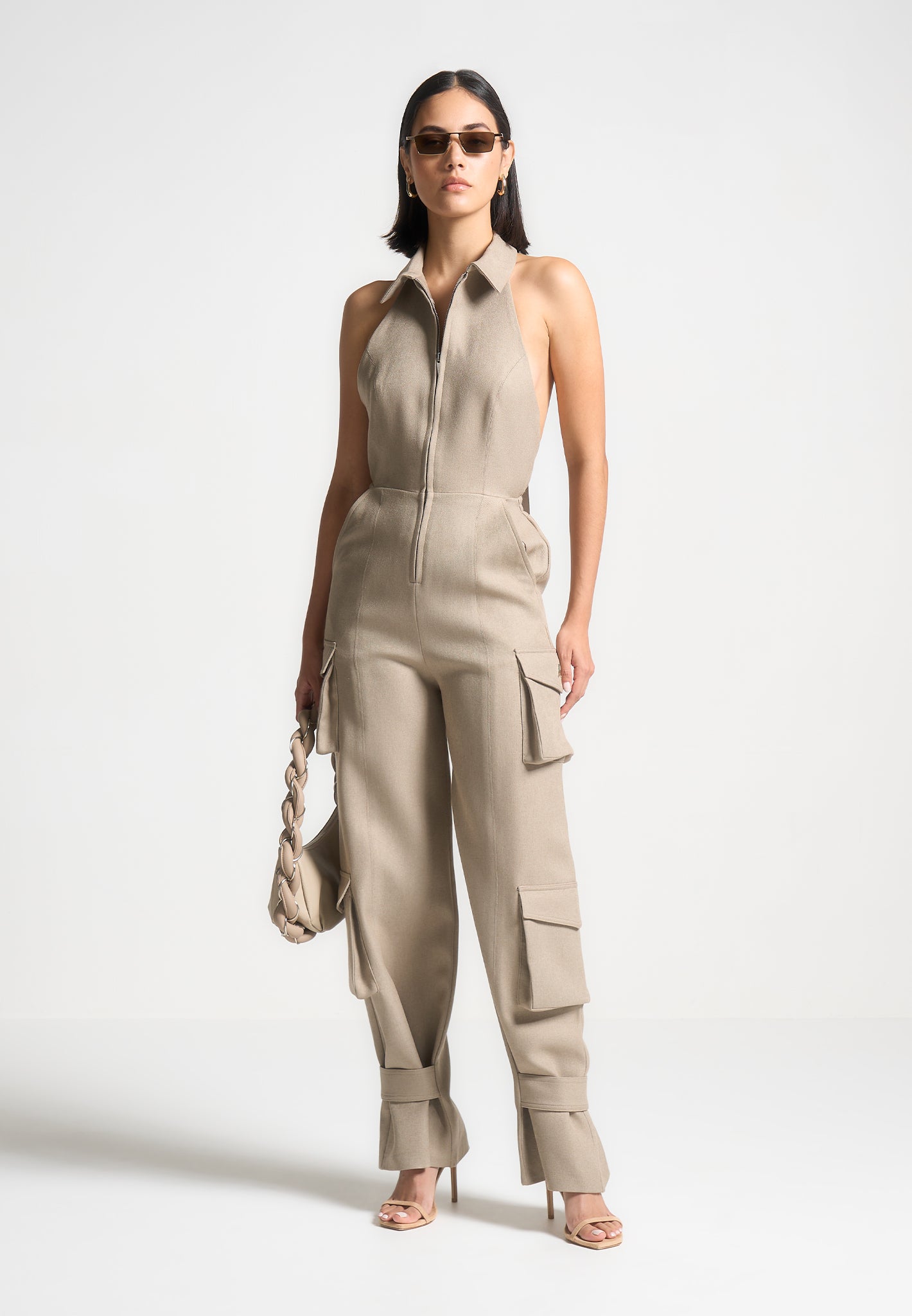 tailored-halterneck-cargo-jumpsuit-beige 
