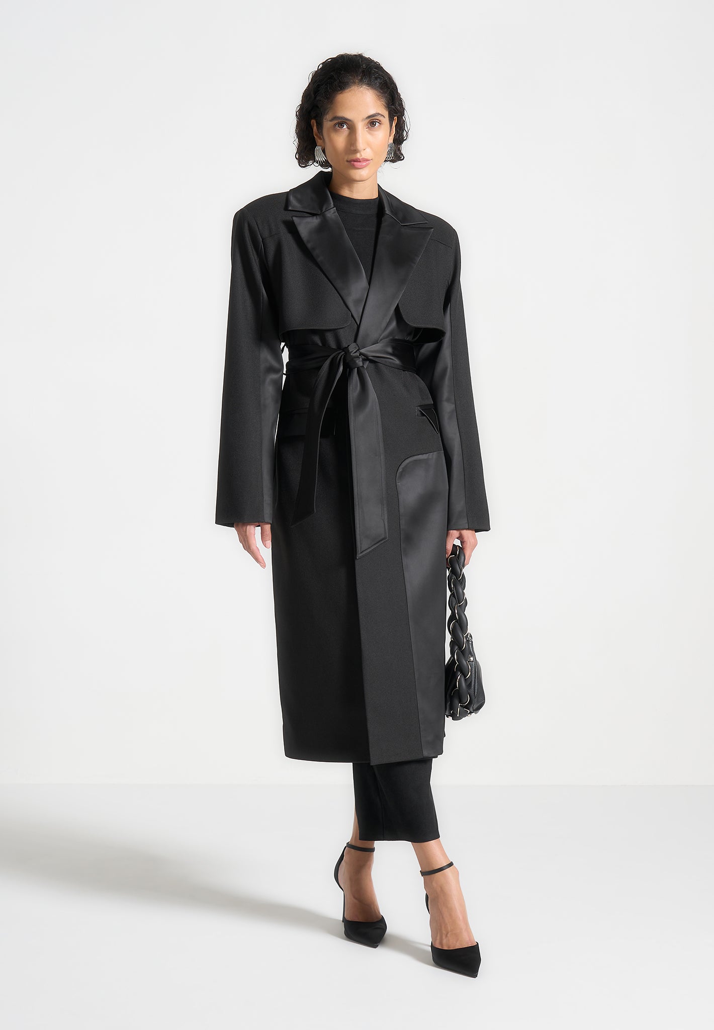 tailored-satin-trench-coat-black 