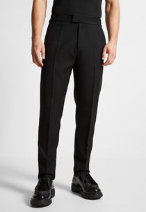 Claude - Slim Fit Tailored Trousers - Black