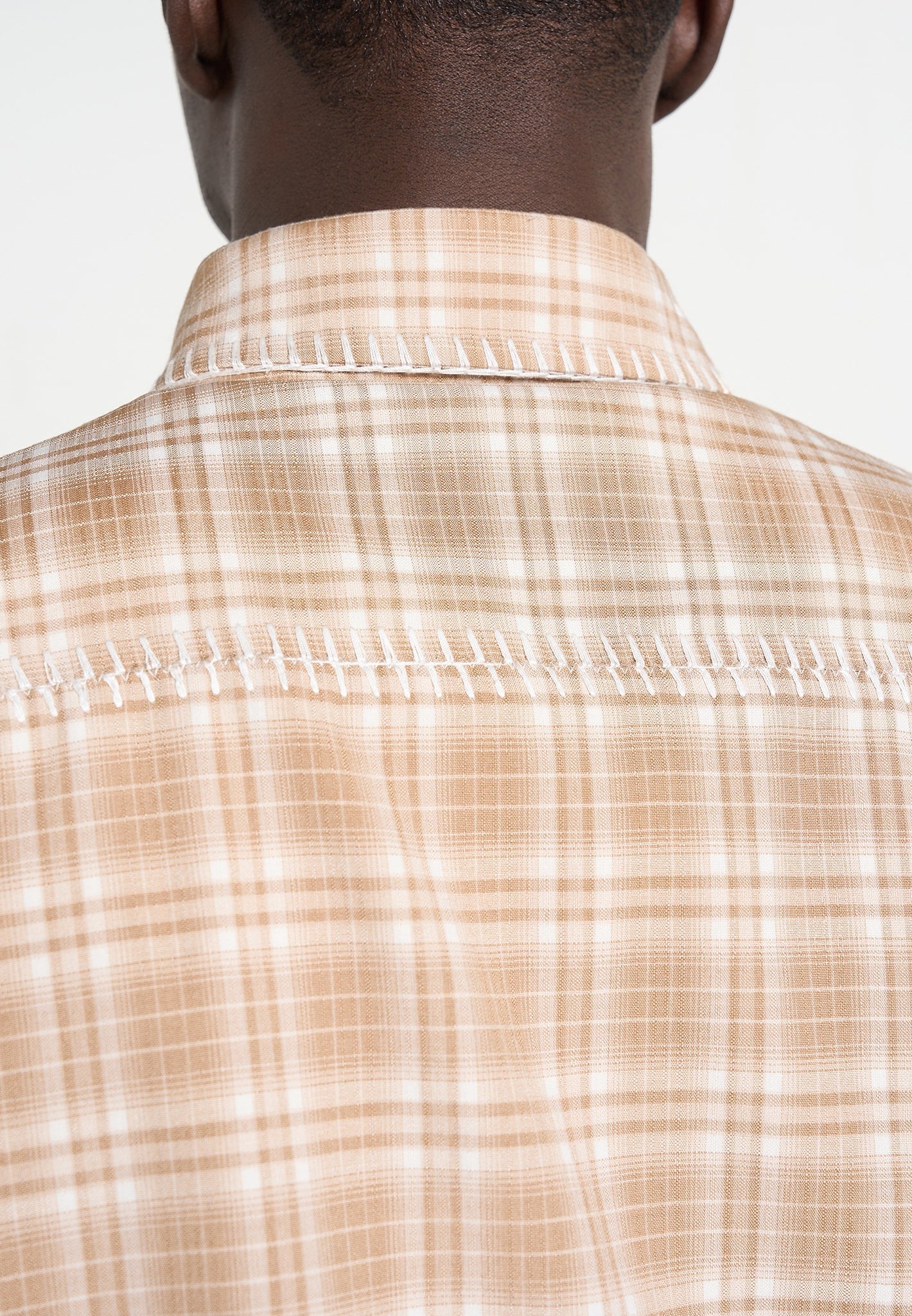 blake-unisex-whipstitch-check-shirt-beige
