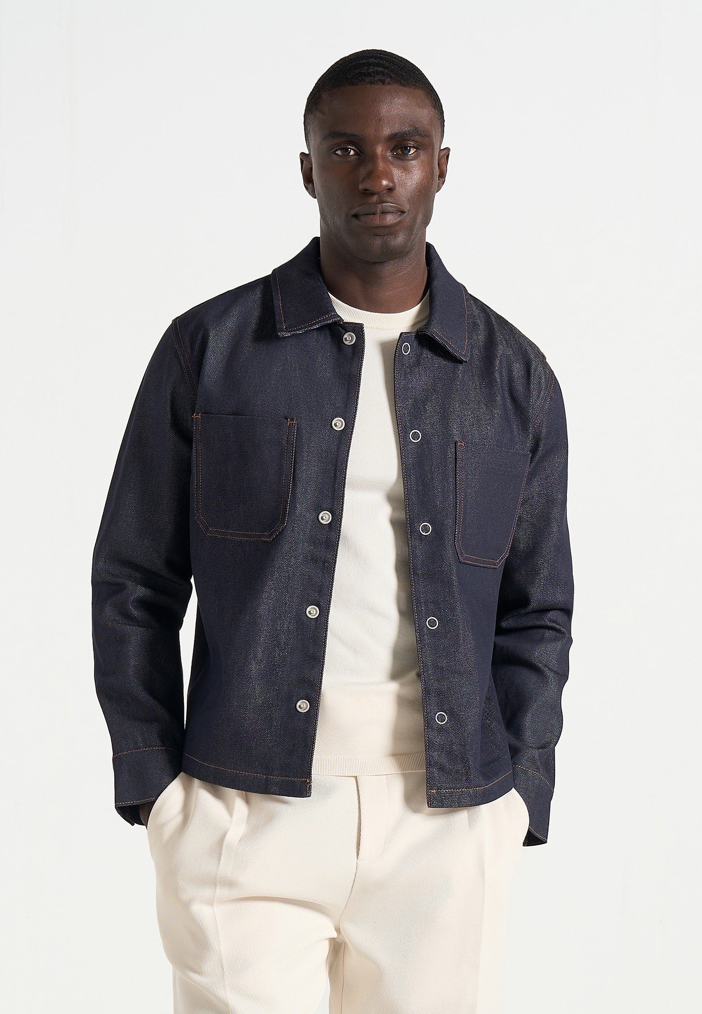 Asher - Unisex Denim Shirt - Indigo