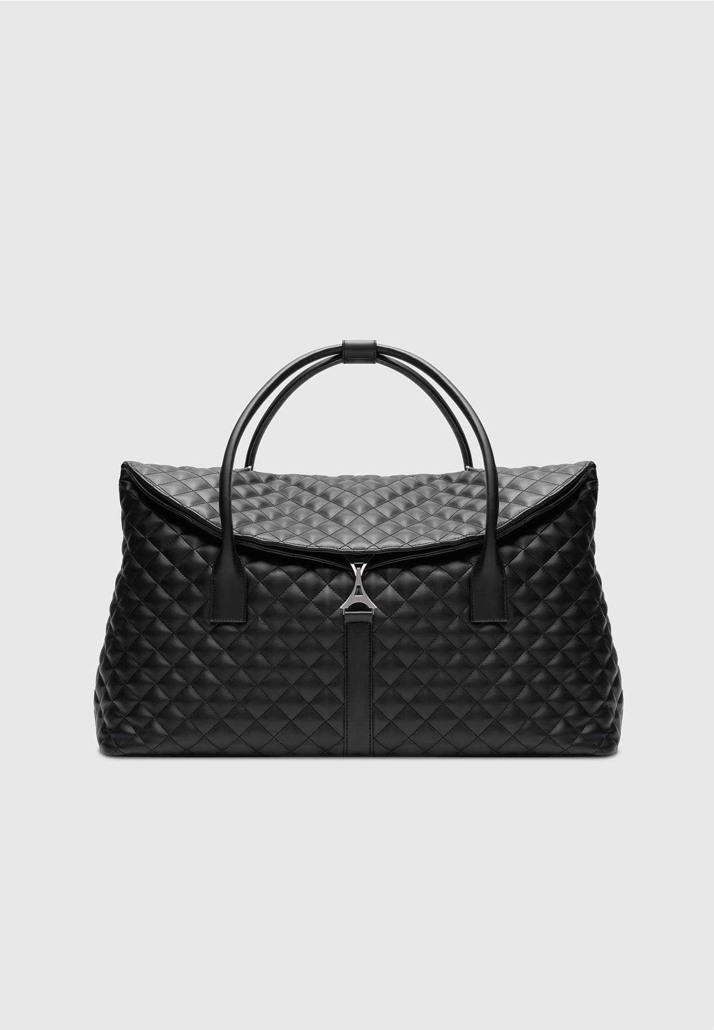 leather-diamond-quilted-travel-bag-black