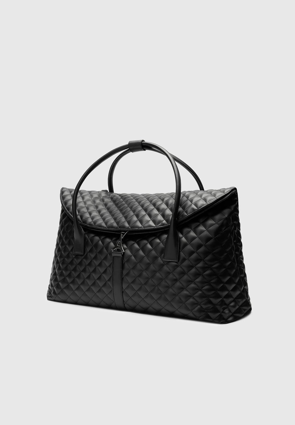 leather-diamond-quilted-travel-bag-black