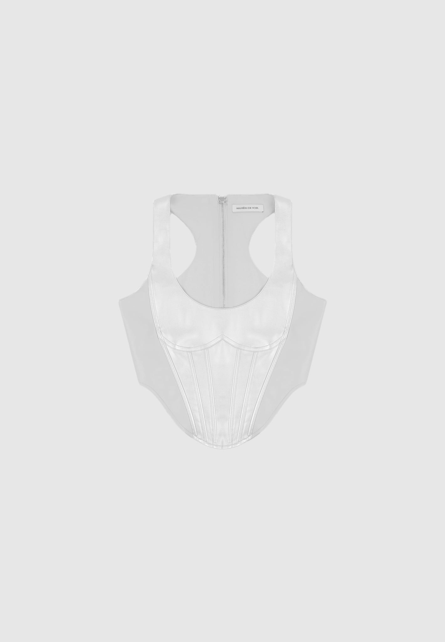 vegan-leather-metallic-corset-top-silver 