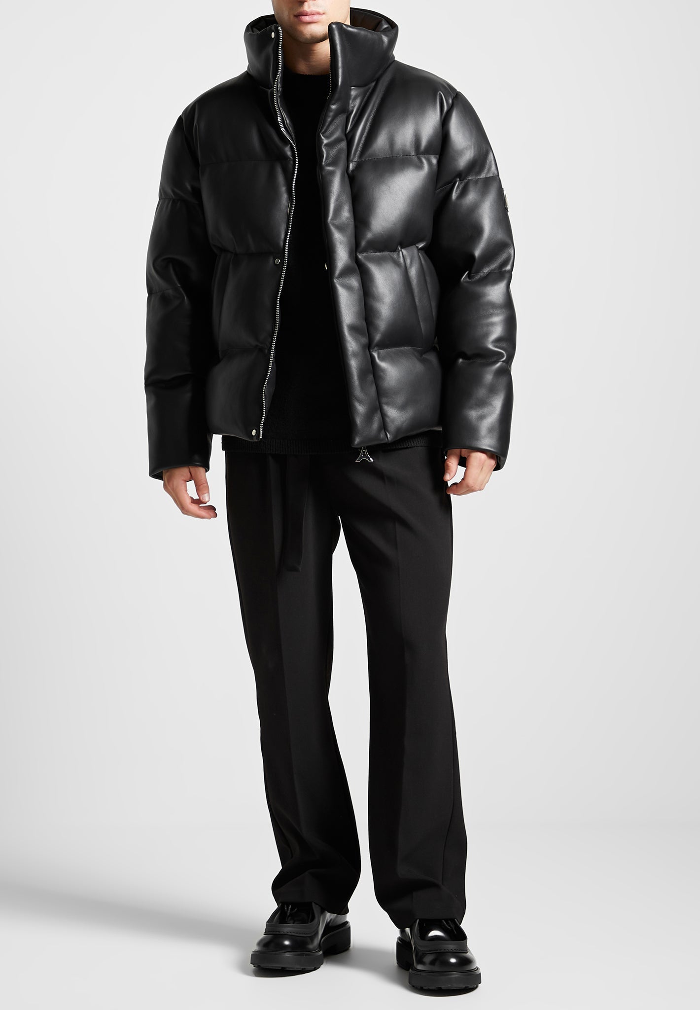 vegan-leather-puffer-jacket-black 