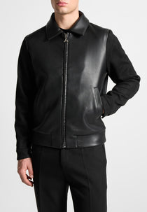 Leather & Suede Jacket - Black