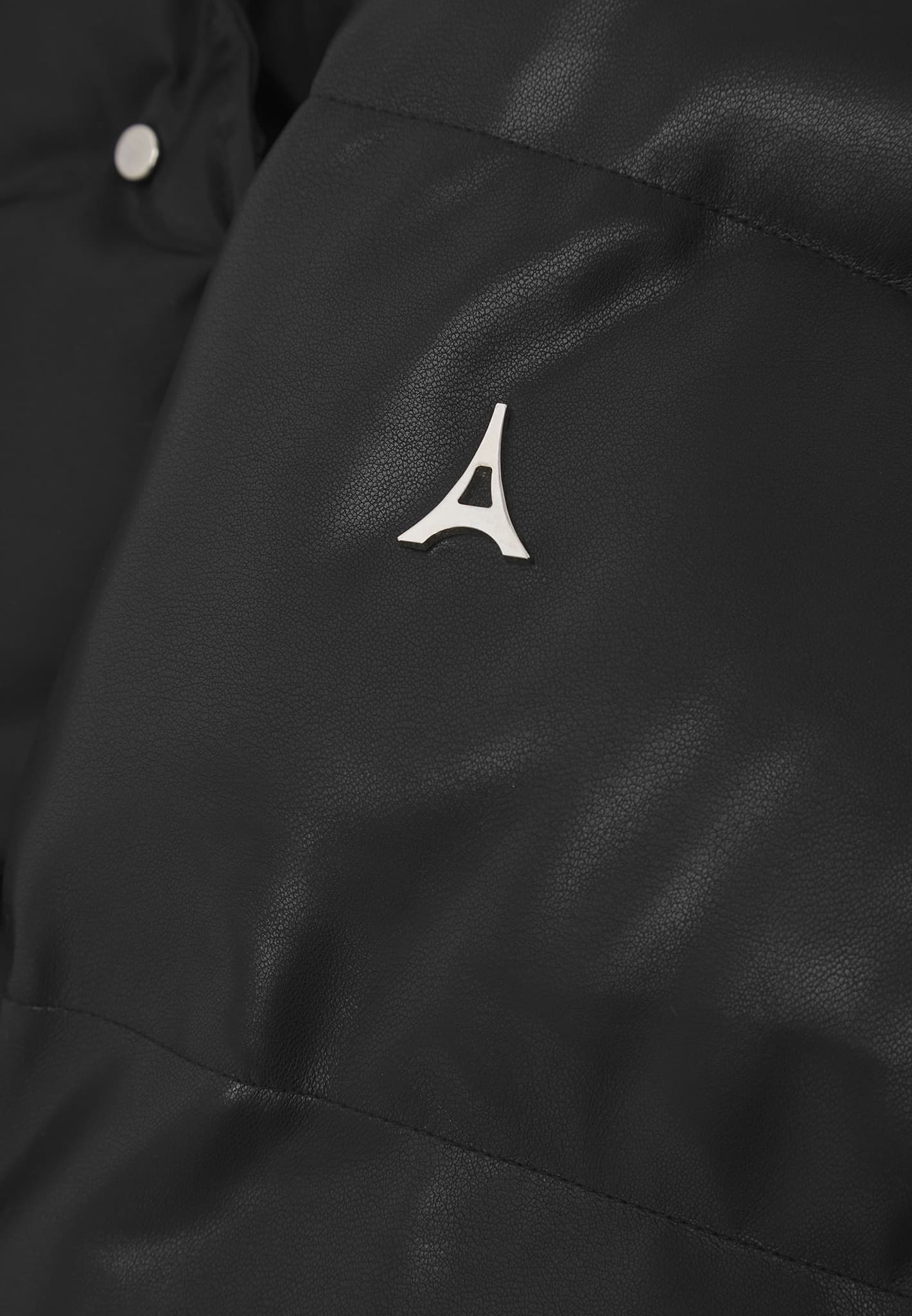 vegan-leather-puffer-sleeve-layered-jacket-black