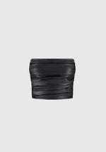 vegan-leather-pleated-bandeau-corset-top-black