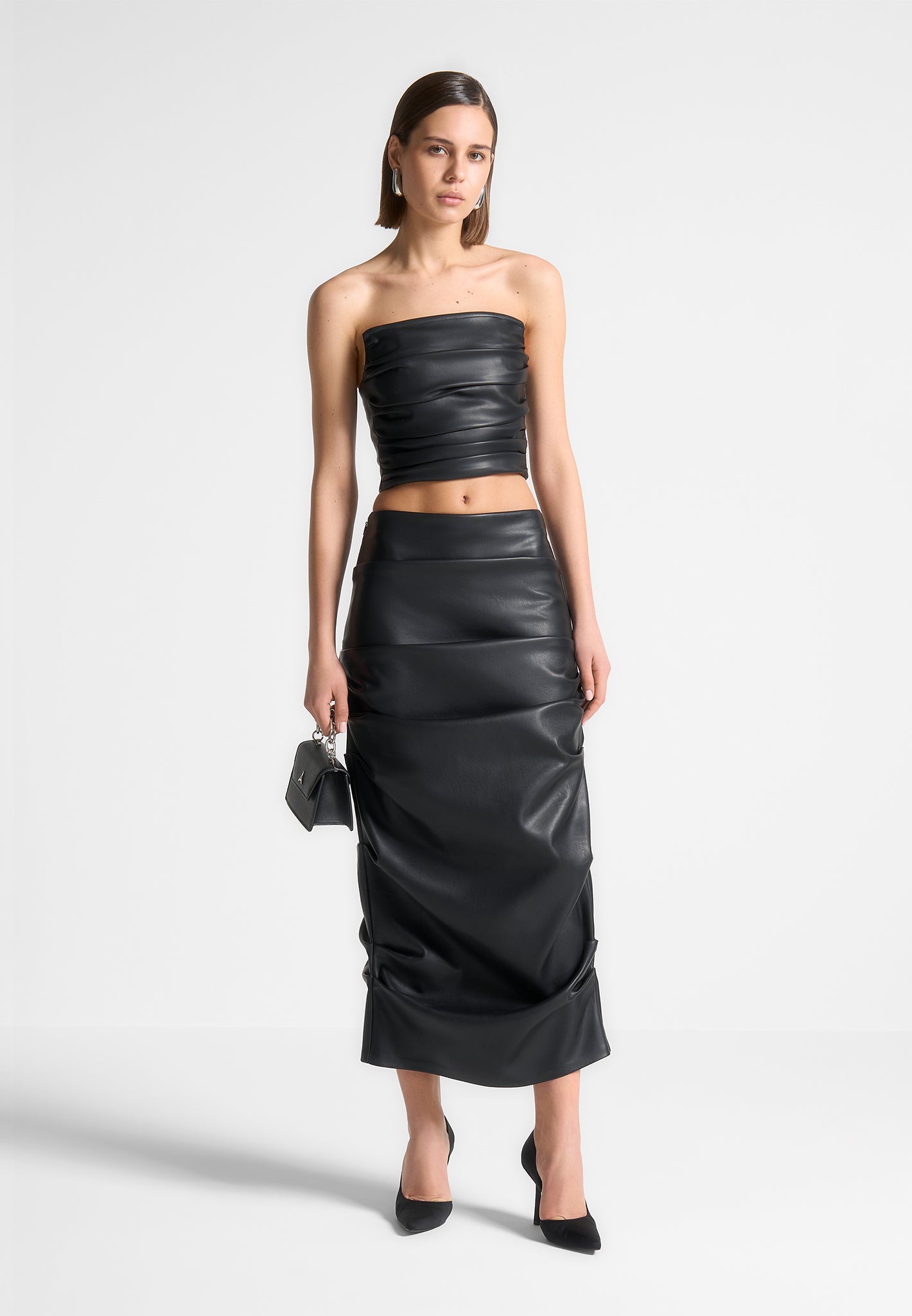 vegan-leather-pleated-bandeau-corset-top-black 