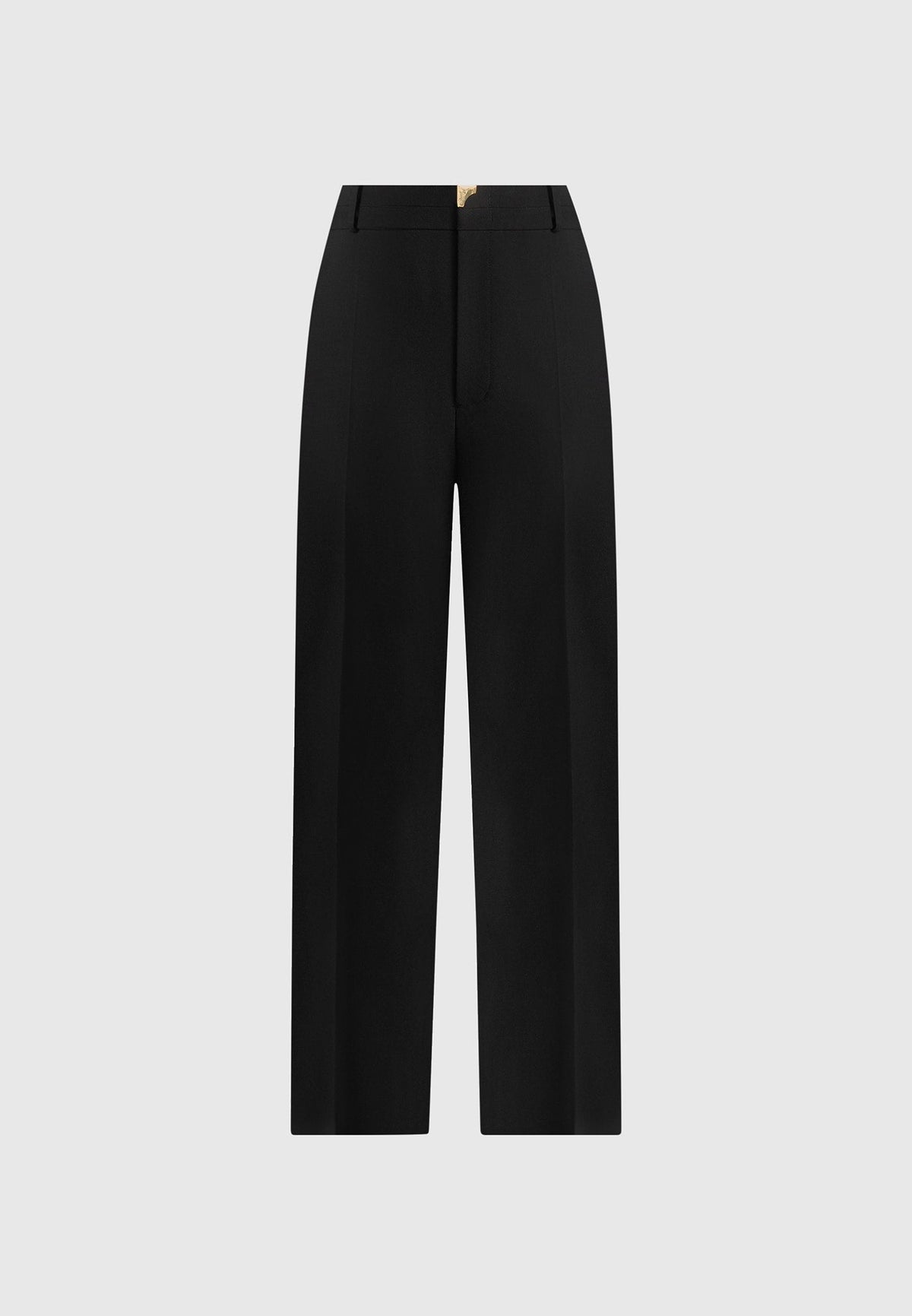 Doria - Tailored Pants With Waistband Detail - Black