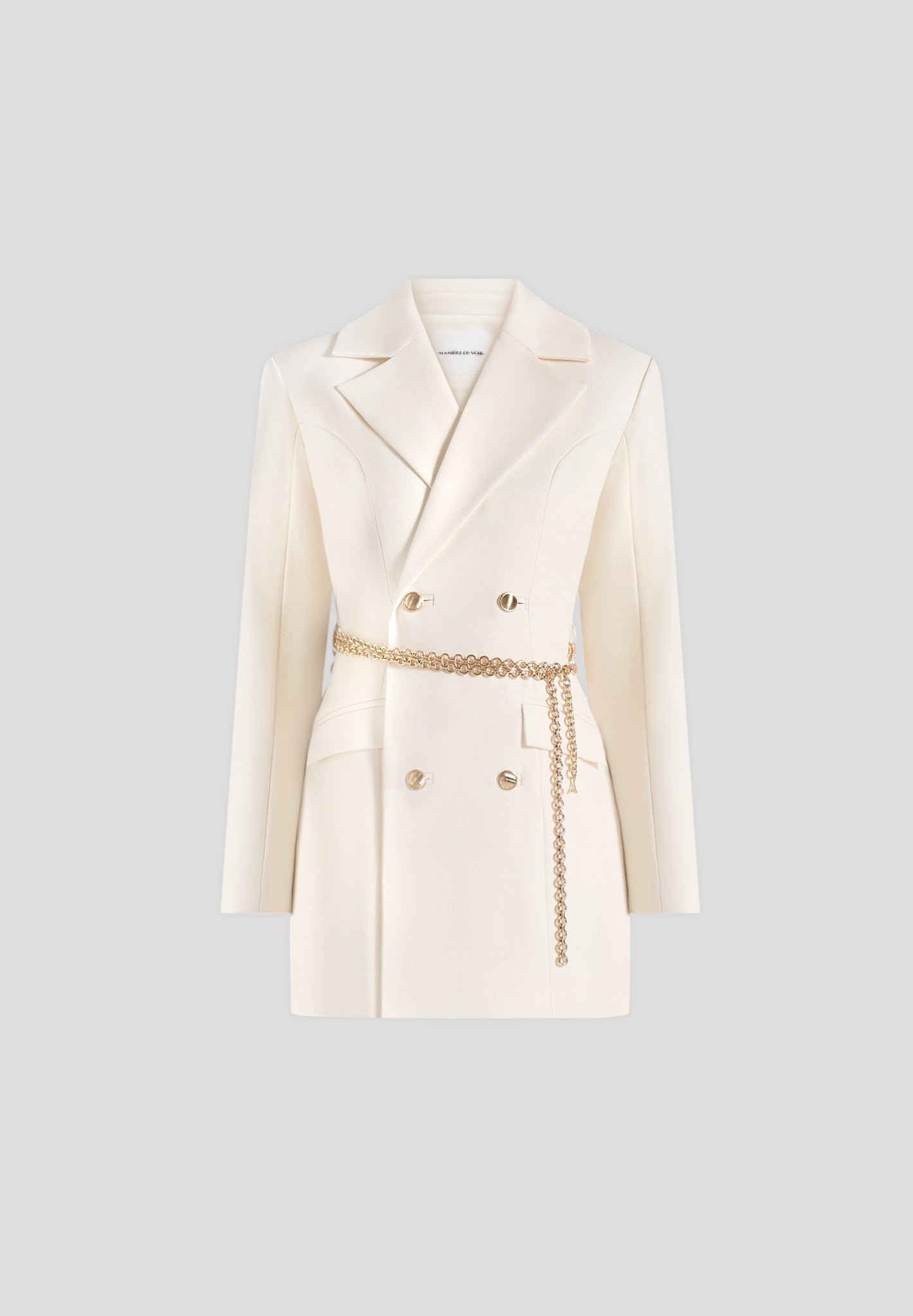 zara-double-breasted-blazer-dress-with-chain-off-white