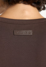 Tess - Corset Seam Tank Top - Brown