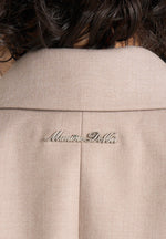 Aisha - Oversized Belted Double-Breasted Blazer - Taupe