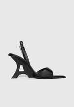 L'Eiffel - Open-Toe Slingback Heels - Black