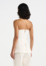 Viviane - Clasp Detail Bandeau Top - Off White