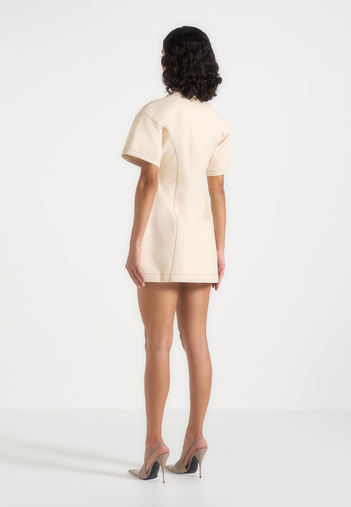 white christmas dresses Vanilla Vogue: Cream Denim Dress