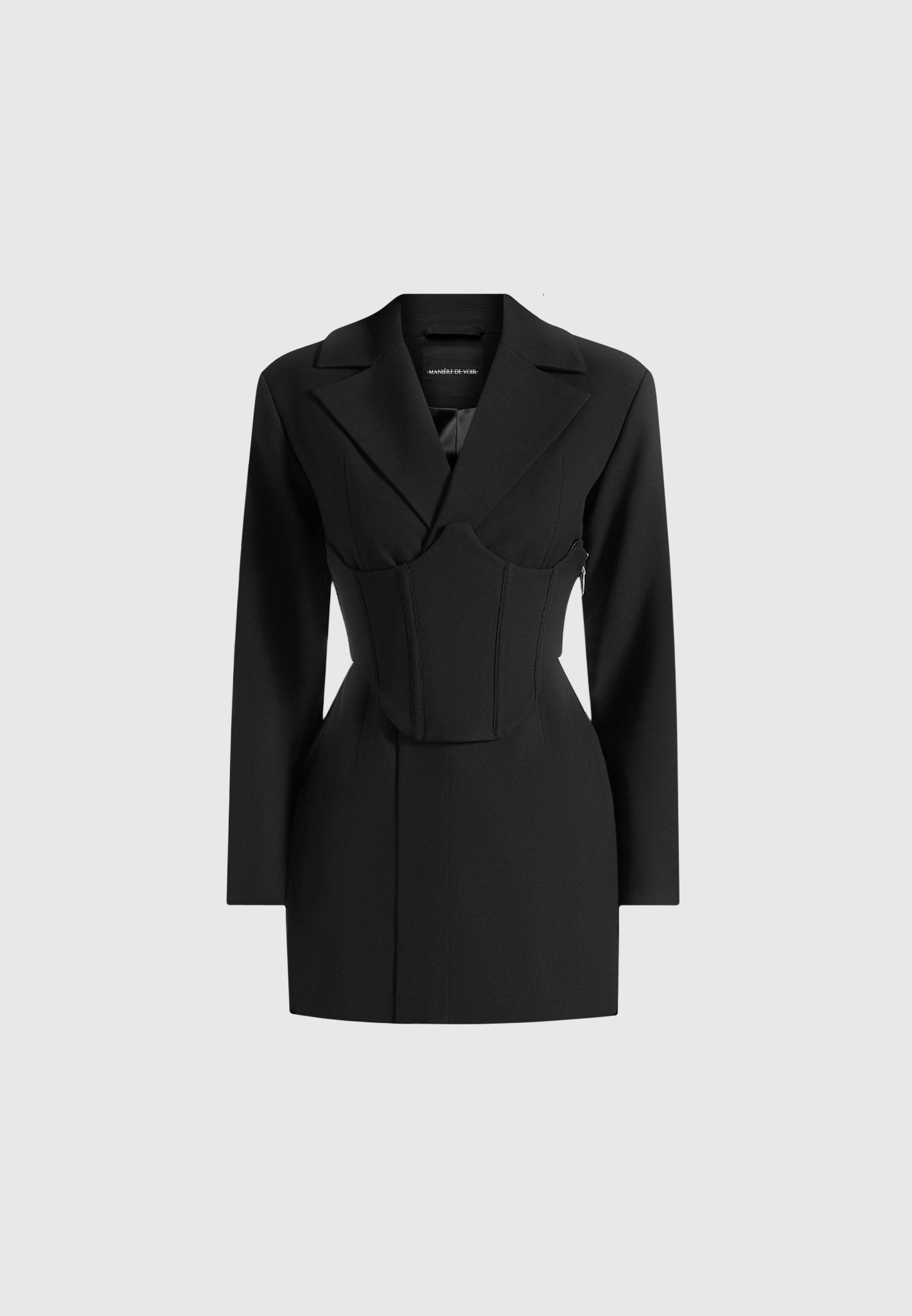 lacey-tailored-blazer-dress-with-reversible-corset-black