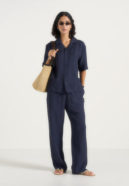 addison-unisex-textured-relaxed-fit-pants-navy