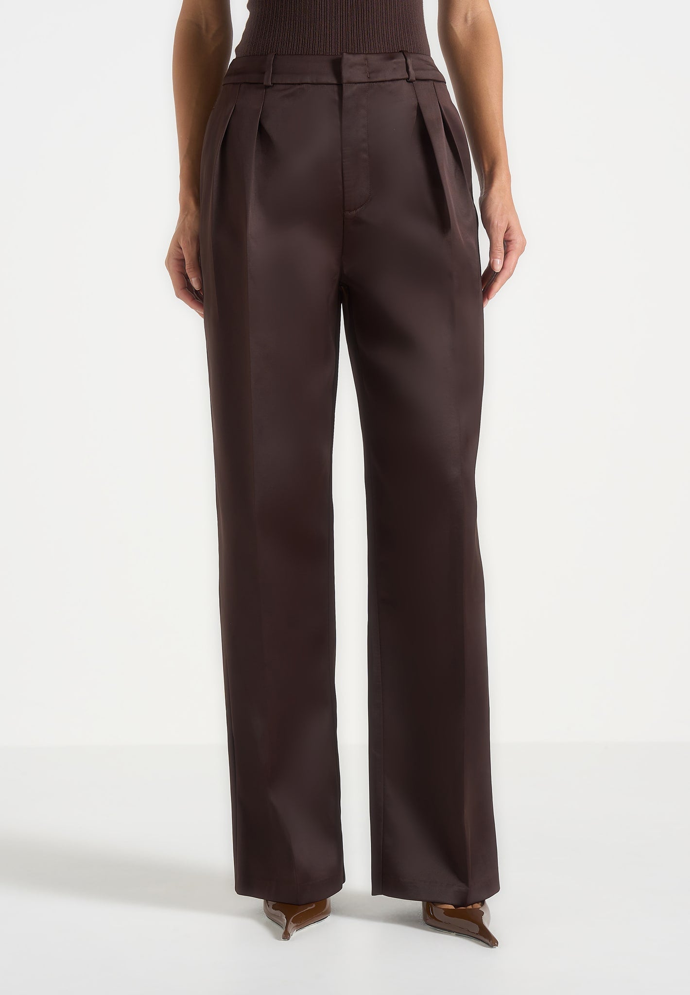 julie-satin-tailored-twin-pleat-trousers-brown-1 