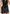 Christelle - Cowl Halter Open Back Rosette Mini Dress - Black