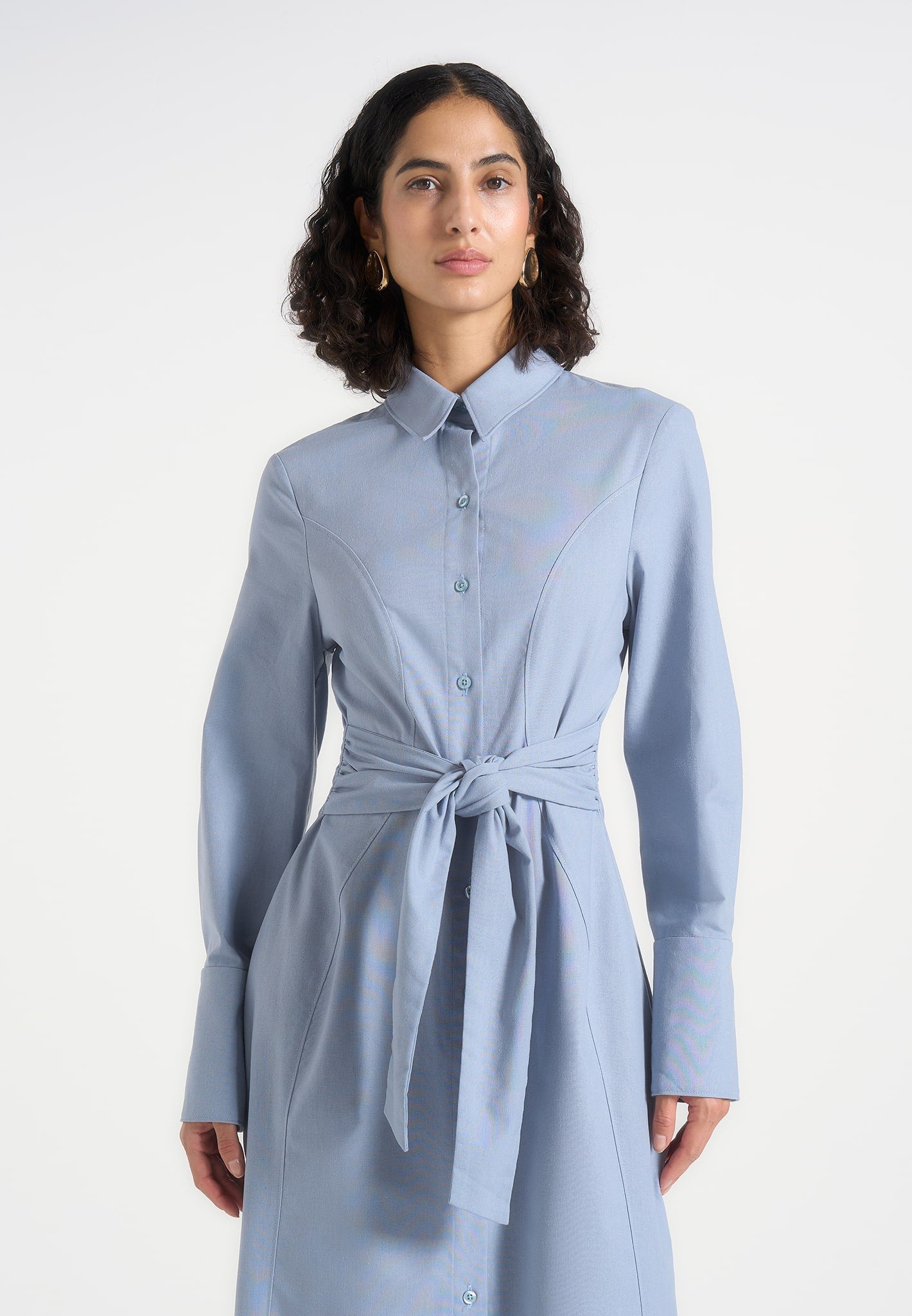 fern midi shirt dress Fernery Midi Shirt Dress