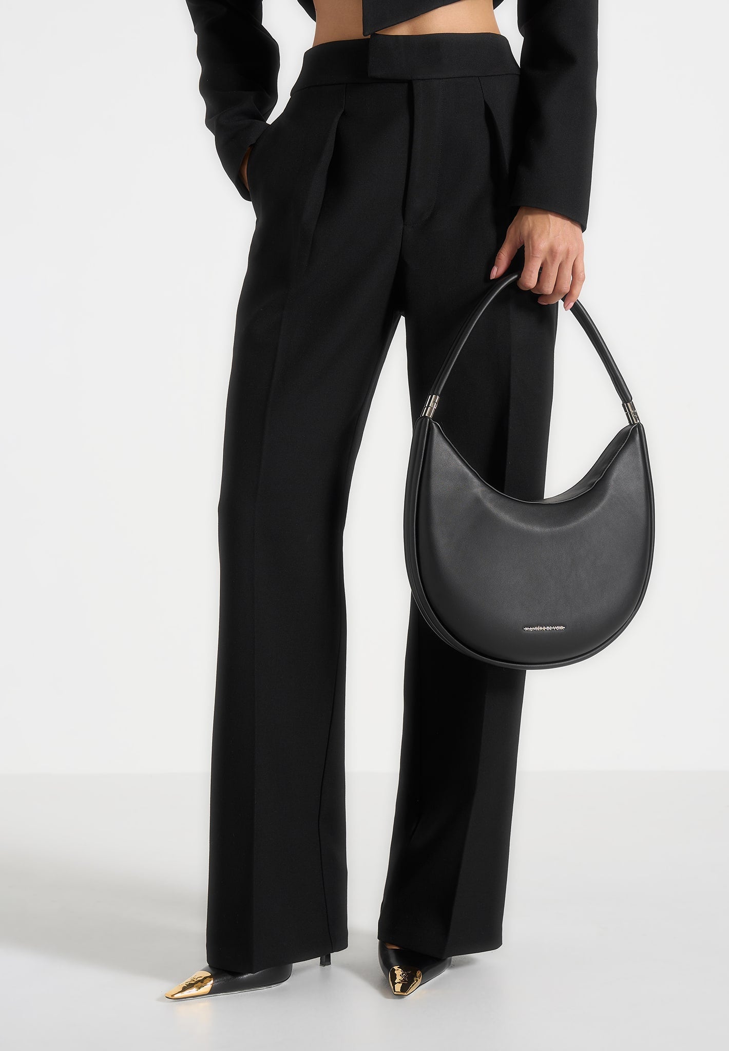 Penny - 3-In-1 Leather Medium Bag - Black