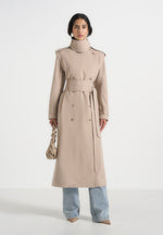 Esther - Trench Coat With Double Belt - Beige