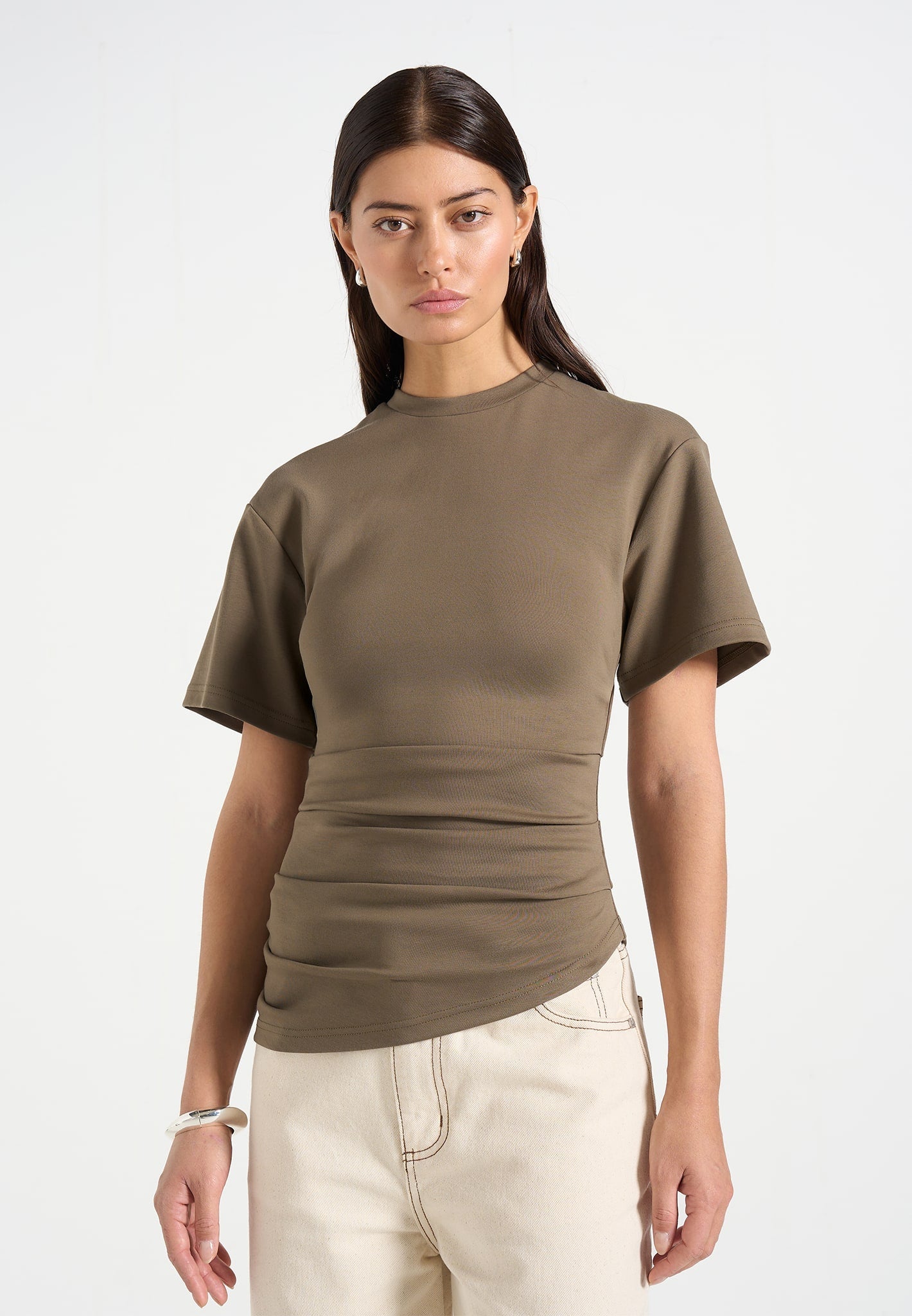 pauline-ruched-asymmetric-cotton-t-shirt-olive 