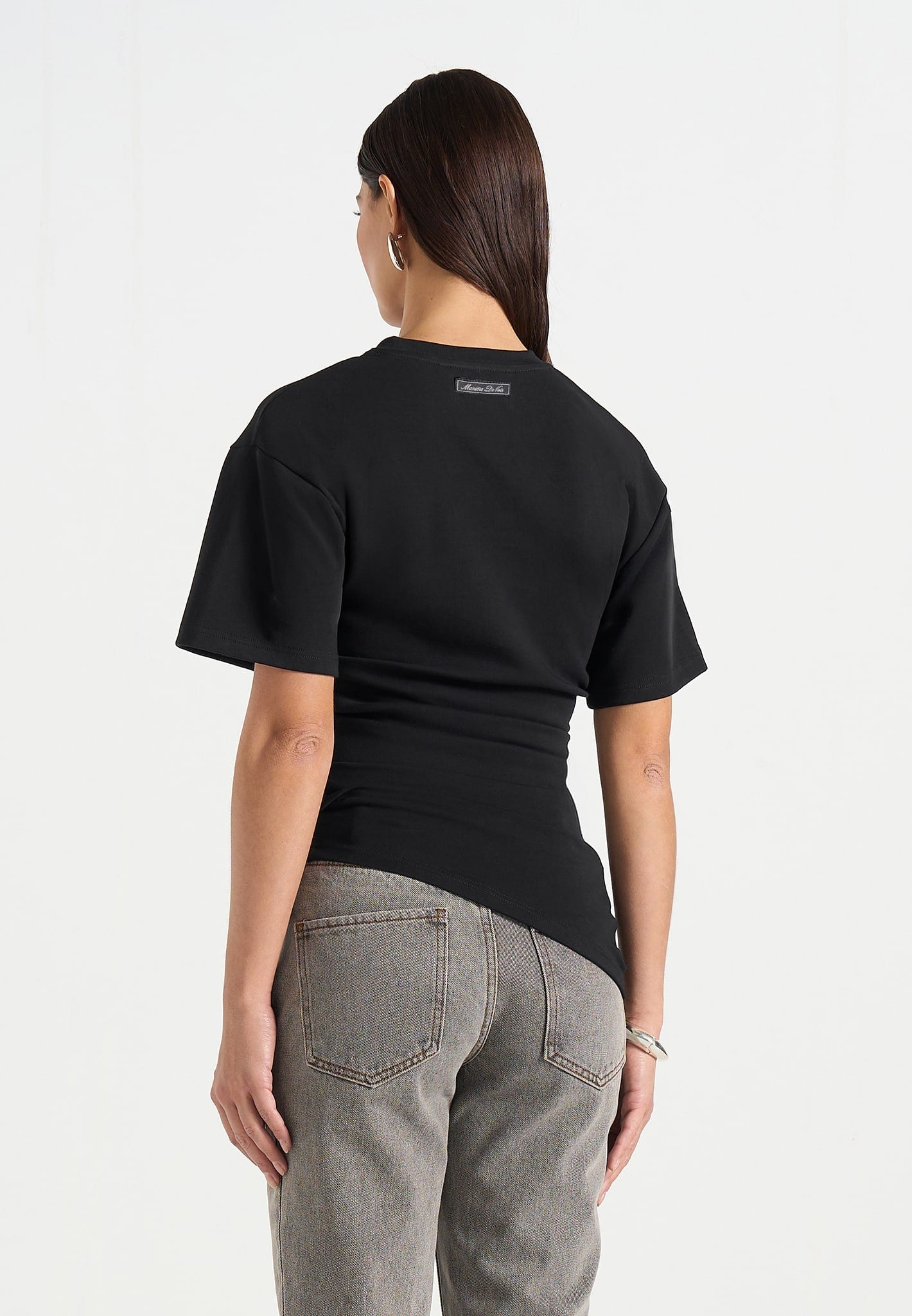 pauline-ruched-asymmetric-cotton-t-shirt-black