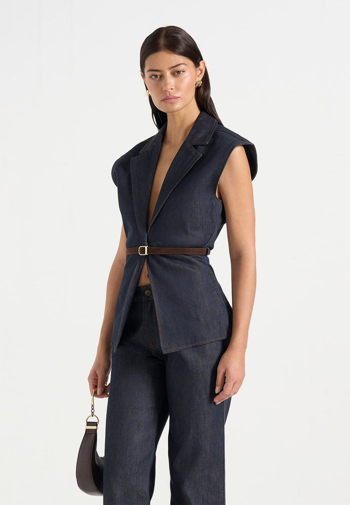 linda-denim-wide-shoulder-cinched-waistcoat-indigo
