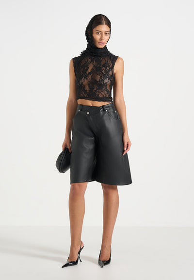 hazel-leather-wrapover-bermuda-shorts-black