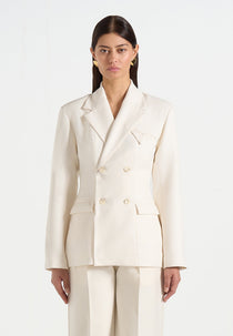Maia - Double Breasted Blazer - Cream