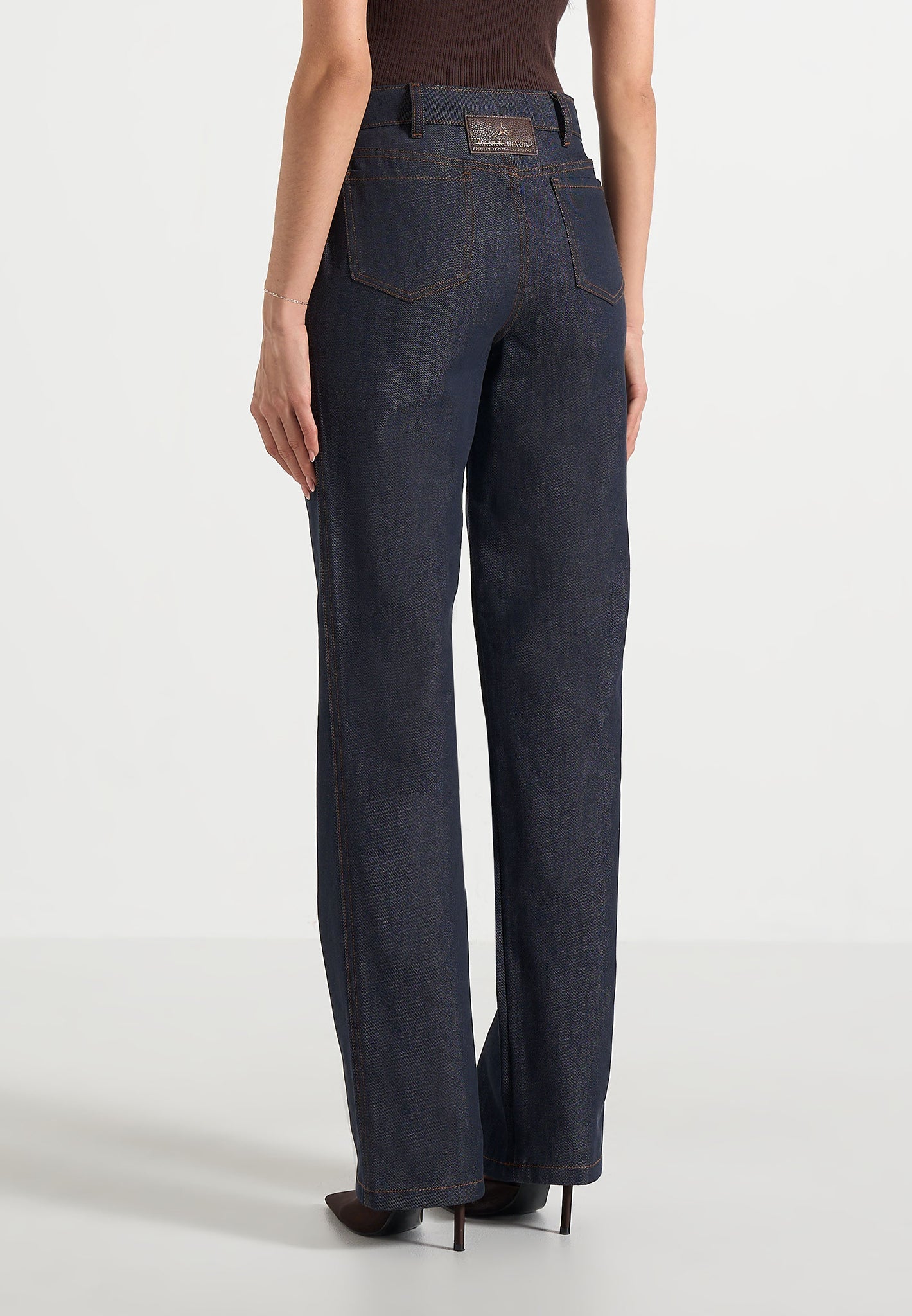 Florence - Denim High Rise Straight Leg Jeans - Indigo