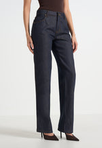 Florence - Denim High Rise Straight Leg Jeans - Indigo