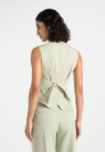 Christine - Tailored Cinched Waistcoat - Sage