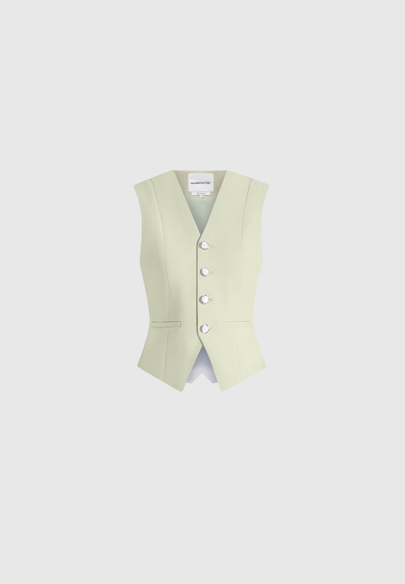 Christine - Tailored Cinched Waistcoat - Sage