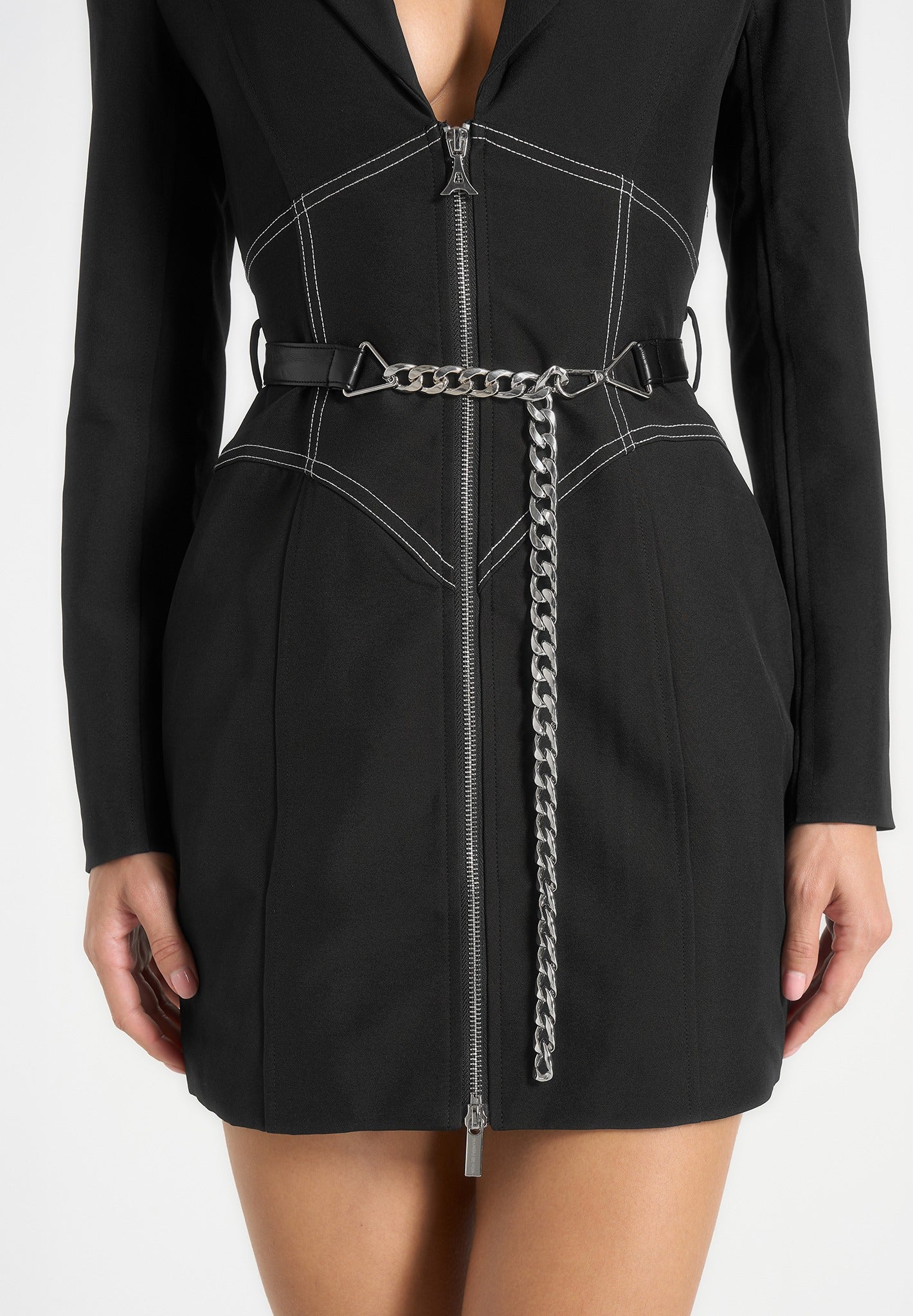 corset-blazer-dress-with-chain-black-2